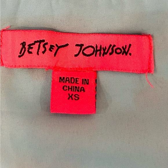 Betsey Johnson Light Blue Red Strawberry Vintage inspo Midi Dress extra small - Picture 5 of 15